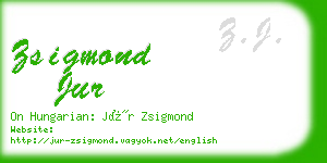 zsigmond jur business card